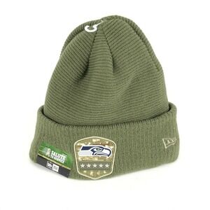 Seattle Seahawks 2019 NFL Salute to Service NEW ERA On Field Knit Hat New